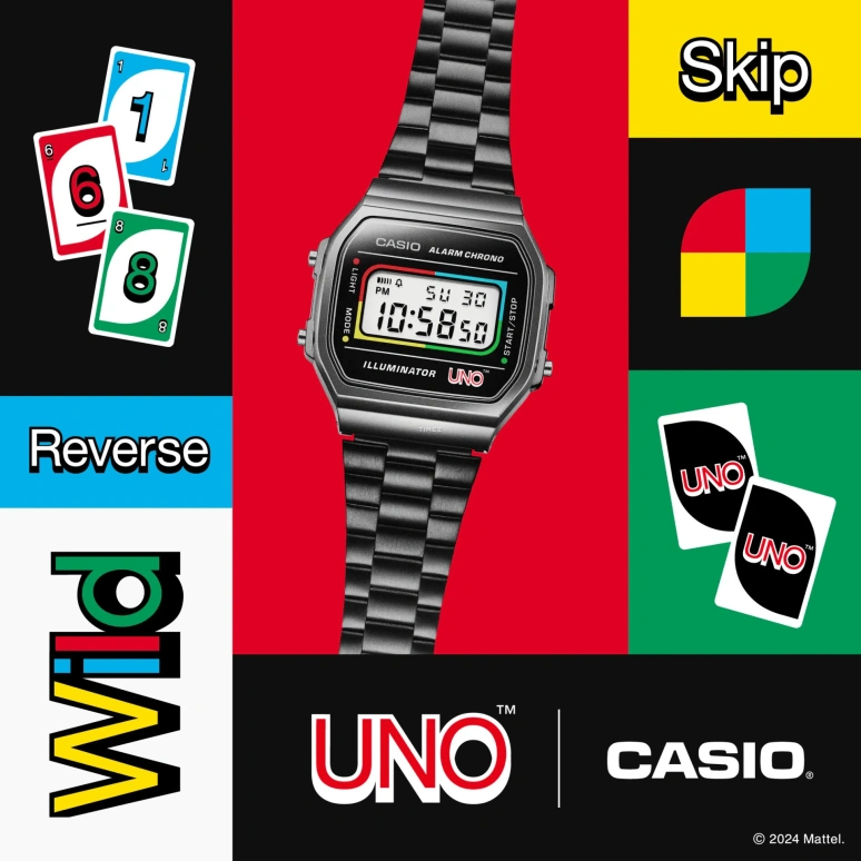 Casio,VINTAGE 38.60x36.30mm,38.60x36.30mm,Resin,Black,Quartz,Chronograph,Date,Day,Hour Strike,Plexi,Glass,Square,A168WEUC,A168WEUC-1A