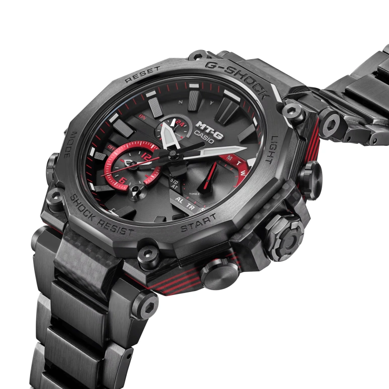 Casio,MTG 55.10x49.80mm,55.10x49.80mm,Resin,Black,Quartz,Countdown,Chronograph,Date,Day,Sapphire,Crystal Glass,Round,MTGB2000YBD1