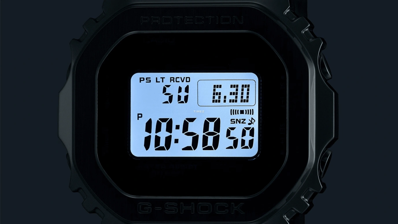 Casio,G-SHOCK 49.30x43.20mm,49.30x43.20mm,Stainless Steel,Black,Quartz,Countdown,Chronograph,Month,Date,Hardlex,Square,GMWB5000D,GMWB5000D-1C