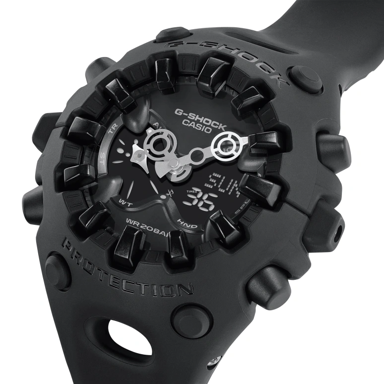 Casio,G-SHOCK 49.10x58.20mm,49.10x58.20mm,Resin,Black,Quartz,Countdown,Chronograph,Month,Date,Hardlex,Round,GAV01,GAV01-1A