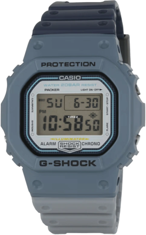 Casio,G-SHOCK 48.90x42.80mm,48.90x42.80mm,Resin,White,Grey,Quartz,Countdown,Chronograph,Month,Date,Hardlex,Square,DW5600PCK23,DW5600PCK23-2