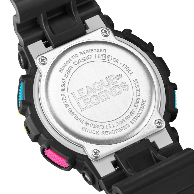 Casio,G-Shock GA-110 51.20mm,51.20mm,Resin,Yellow,White,Dual,Quartz,Countdown,Chronograph,Month,Date,Hardlex,Round,GA110LL,GA110LL-1A