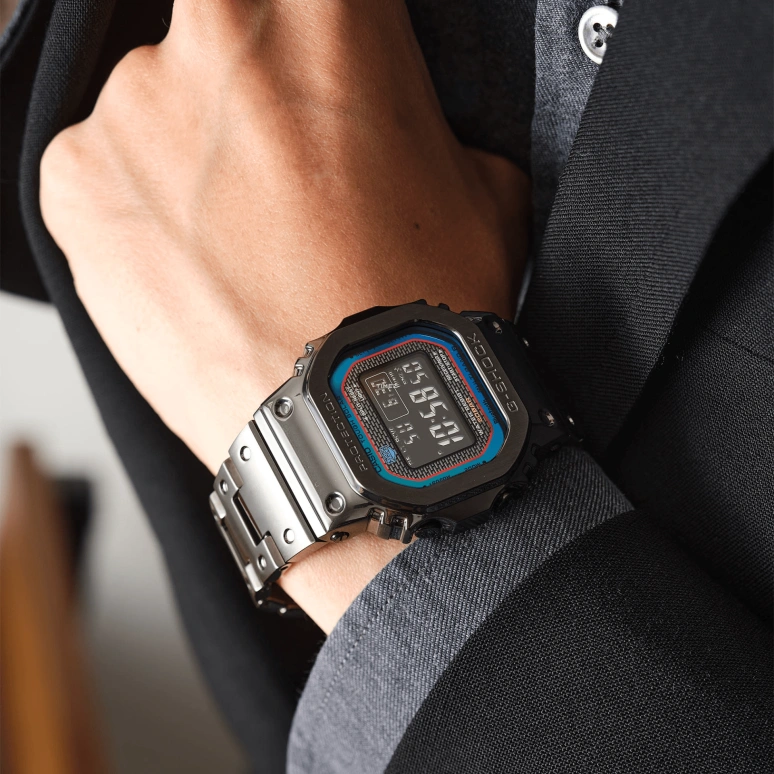 Casio,G-SHOCK 49.30x43.20mm,49.30x43.20mm,Stainless Steel,Black,Quartz,Countdown,Chronograph,Month,Date,Square,GMW,GMW-B5000BPC-1