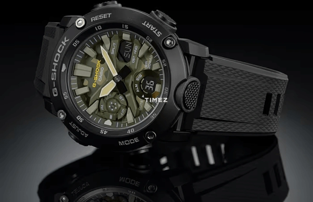 Casio,G-SHOCK 47mm,47mm,Carbon,Resin,Multi-Color,Quartz,Countdown,Chronograph,Month,Date,Hardlex,Round,GA2000SU,GA2000SU-1A