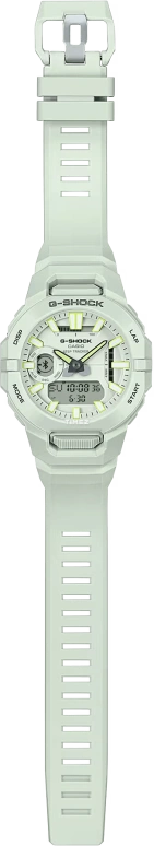 卡西欧,G-SHOCK 48.50x43.90毫米,48.50x43.90毫米,生物基,硅树脂,碳纤维,白色,石英,倒计时,计时,月历,星期历,矿物水晶,圆形,GBA950,GBA950-7A