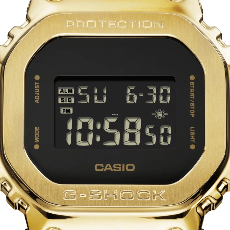 Casio,G-SHOCK 49.60x43.20mm,49.60x43.20mm,Resin,Stainless Steel,Black,Quartz,Countdown,Chronograph,Month,Date,Hardlex,Square,GM5600G,GM5600G-9