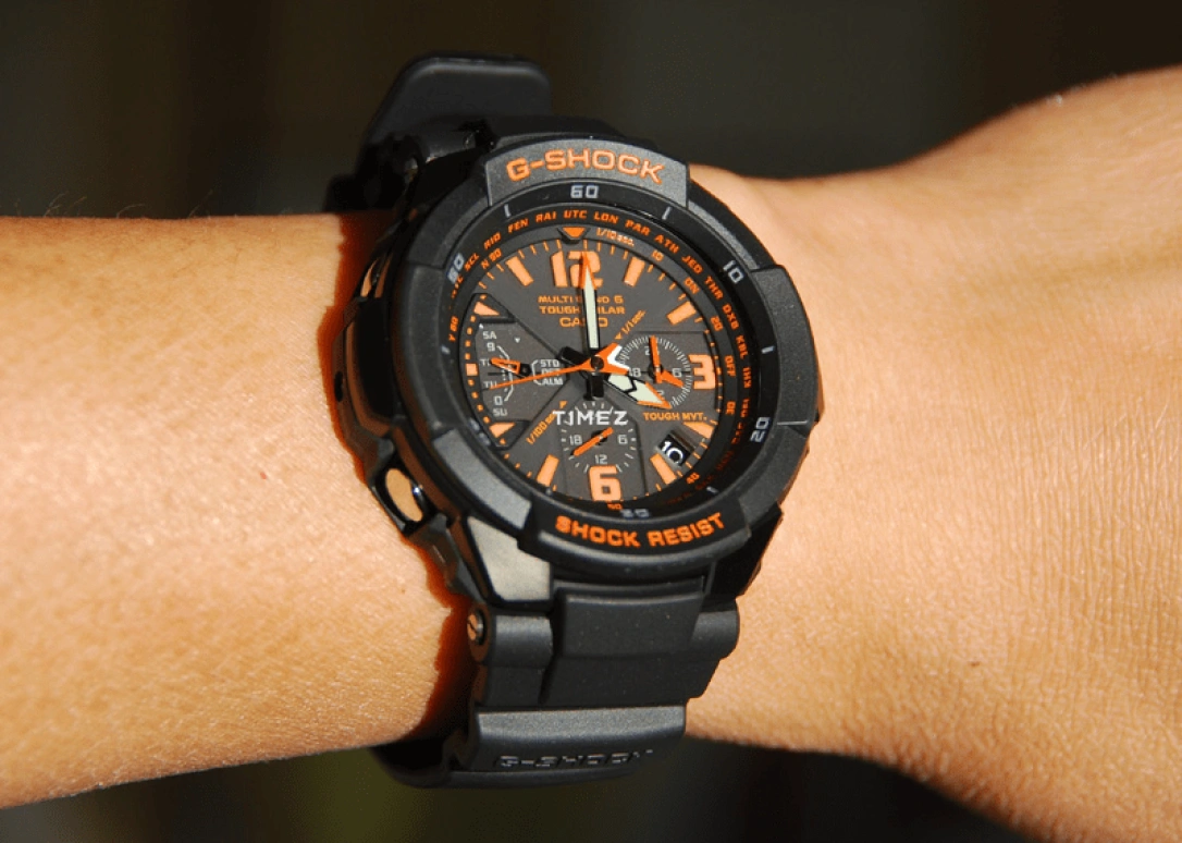 Casio,G-SHOCK 64.20x46.60mm,64.20x46.60mm,Resin,Black,Quartz,Date,Day,World Time,Alarm,Hardlex,Glass,Tonneau,GW,GW-3000B-1A