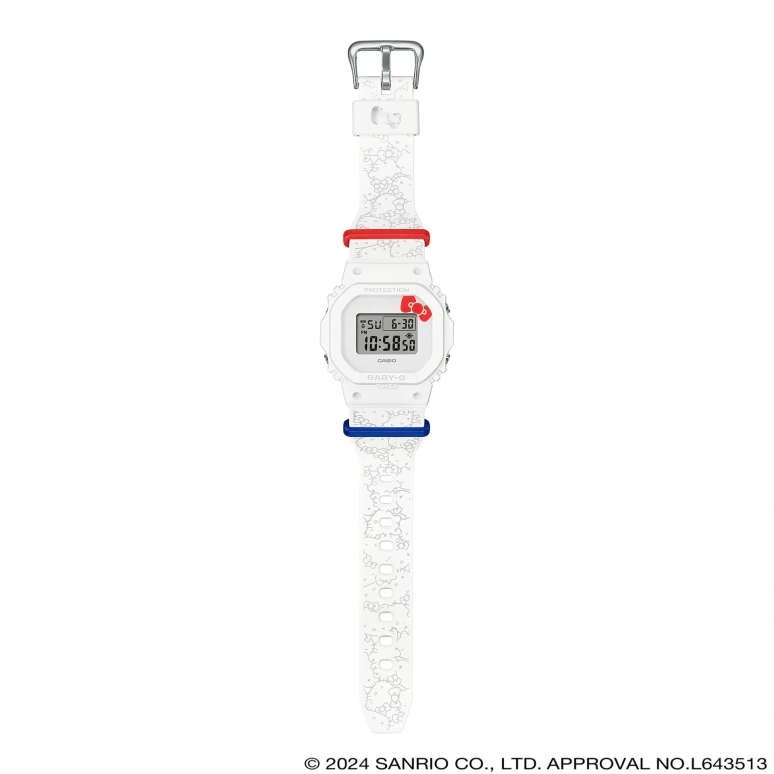 Casio,BGD-565 42.10x37.90mm,42.10x37.90mm,Bio-sourced,Resin,White,Grey,Quartz,Countdown,Chronograph,Month,Date,Hardlex,Square,BGD565KT,BGD565KT-7
