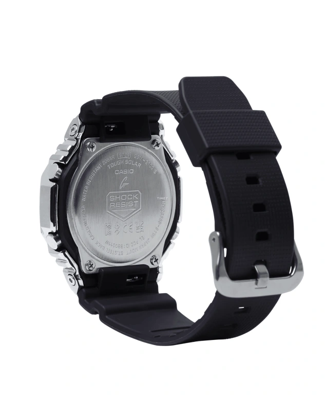 Casio,G-STEEL 49.30x44.40mm,49.30x44.40mm,Bio-sourced,Resin,Stainless Steel,Black,Quartz,Countdown,Chronograph,Month,Date,Hardlex,Octagon,GBM2100,GBM2100-1A