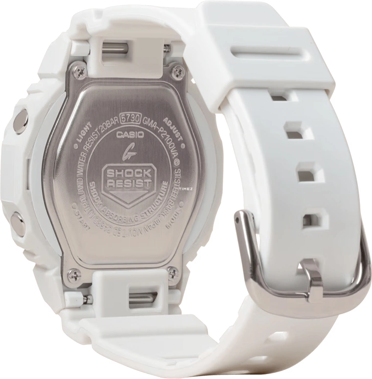 Casio,G-SHOCK 46x40.20mm,46x40.20mm,Resin,Silver,Quartz,Countdown,Chronograph,Month,Date,Hardlex,Octagon,GMAP2100VA,GMAP2100VA-7A