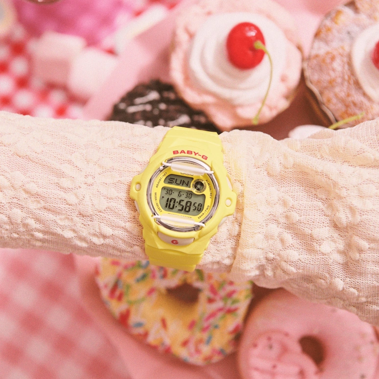Casio,BG-169 45.90x42.60mm,45.90x42.60mm,Resin,Yellow,Quartz,Countdown,Chronograph,Month,Date,Hardlex,Round,BG169CH,BG169CH-9