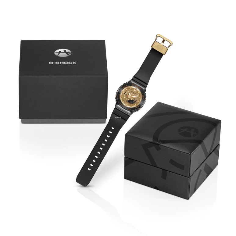 Casio,G-SHOCK 44.40mm,44.40mm,Bio-sourced,Resin,Gold,Quartz,Countdown,Chronograph,Month,Date,Hardlex,Octagon,GBM2100RH,GBM2100RH-1A