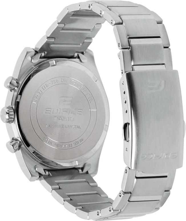 Casio,EDIFICE 40mm,40mm,Stainless Steel,Grey,Quartz,Chronograph,Day,EFB730D,EFB730D-7AV