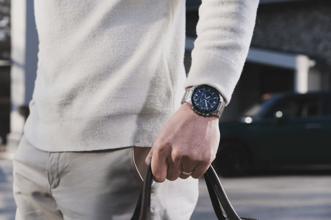 Casio,EDIFICE 48mm,48mm,Stainless Steel,Blue,Quartz,Countdown,Chronograph,Month,Date,Hardlex,Octagon,ECB950DB,ECB950DB-2A