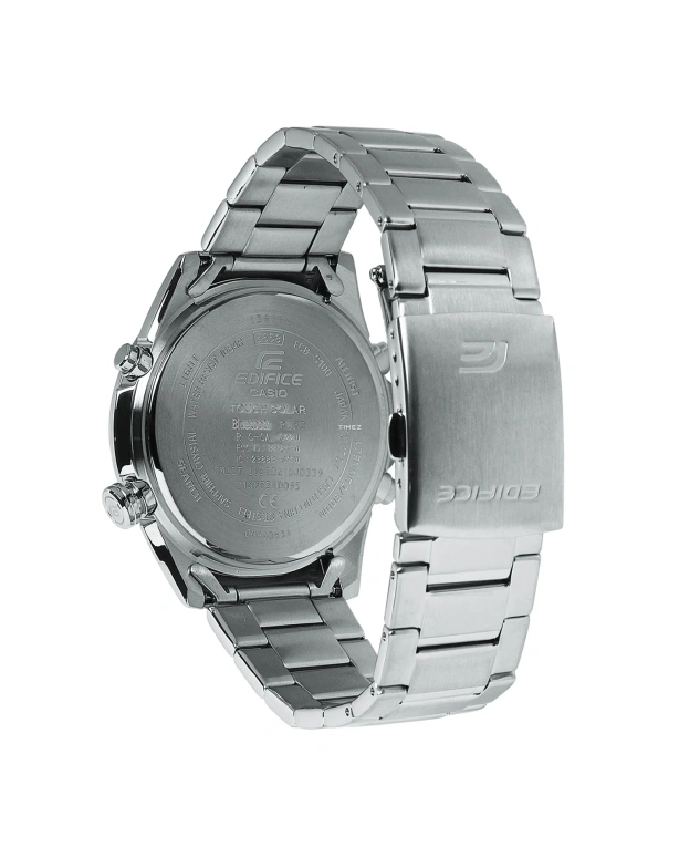 Casio,EDIFICE 46mm,46mm,Stainless Steel,Black,Quartz,Countdown,Chronograph,Month,Date,Sapphire,Round,ECBS100D,ECBS100D-1A
