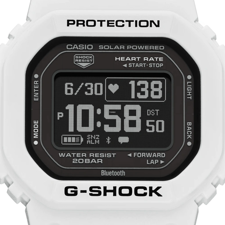 Casio,G-SHOCK 51.10x44.50mm,51.10x44.50mm,Bio-sourced,Black,Quartz,Chronograph,Moonphase,Month,Date,Hardlex,Square,DW,DW-H5600-7