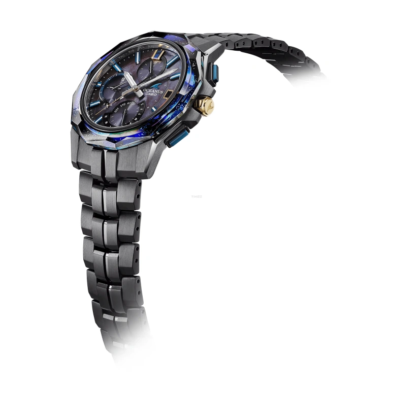 Casio,OCEANUS 47.10x42.50mm,47.10x42.50mm,Titanium,Purple,Quartz,Date,Day,Power Reserve Indicator,World Time,Sapphire,Crystal Glass,Round,OCWS6000BV1A