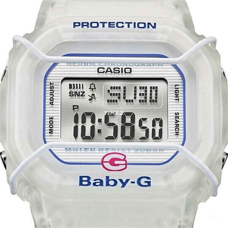 Casio,BABY-G 44.70x40mm,44.70x40mm,Plastic,Black,Grey,Quartz,Rectangular,White,BGD,BGD-525-7E