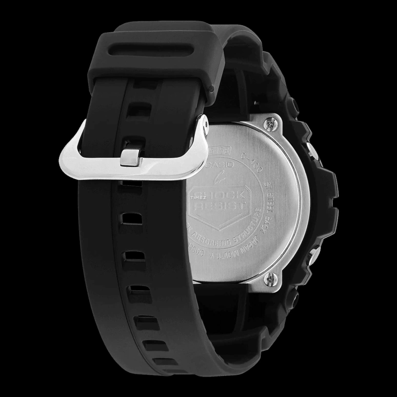 Casio,G-100 47.80mm,47.80mm,Resin,Black,Quartz,Chronograph,Month,Date,Day,Hardlex,Round,G100,G100-1BV