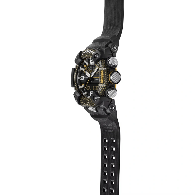 Casio,MASTER OF G - LAND 55.40x51.30mm,55.40x51.30mm,Resin,Carbon,Black,Quartz,Countdown,Chronograph,Month,Date,Hardlex,Round,GGB100Y,GGB100Y-1A