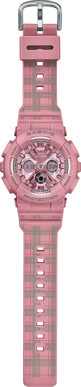 Casio,BABY-G 43.30mm,43.30mm,Resin,Pink,Quartz,Countdown,Chronograph,Month,Date,Hardlex,Round,BA130SP,BA130SP-4A