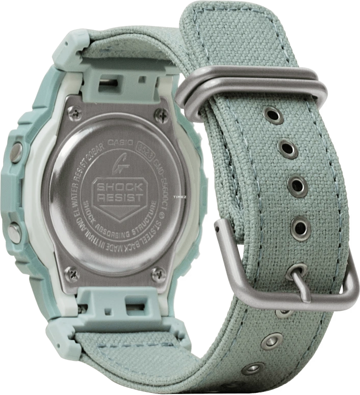 Casio,G-SHOCK 45.70x40.50mm,45.70x40.50mm,Bio-sourced,Resin,Green,Quartz,Countdown,Chronograph,Month,Date,Hardlex,Square,GMDS5600CT,GMDS5600CT-3