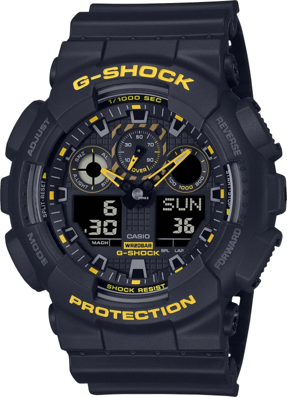 Casio,G-SHOCK 55x51.20mm,55x51.20mm,Resin,Black,Quartz,Countdown,Chronograph,Month,Date,Hardlex,Round,GA100CY,GA100CY-1A