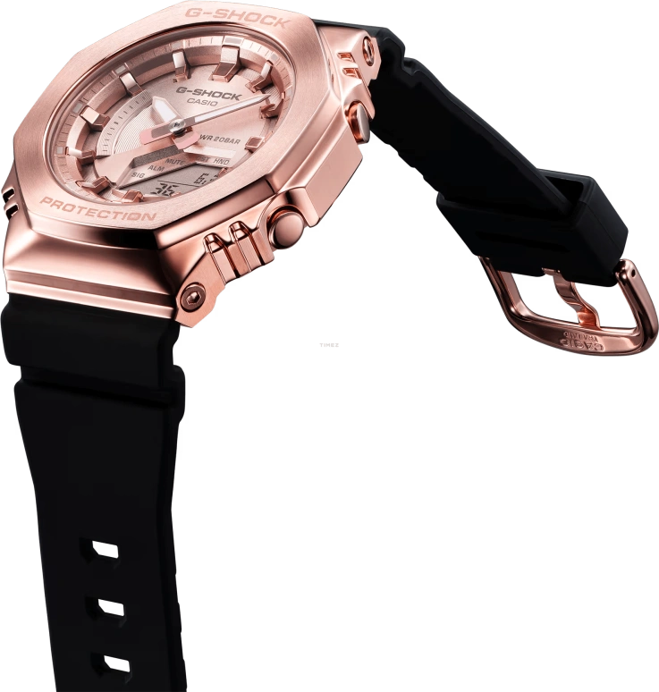 Casio,G-SHOCK 45.90x40.40mm,45.90x40.40mm,Resin,Rose Gold,Quartz,Countdown,Chronograph,Month,Date,Hardlex,Octagon,GMS2100PG,GMS2100PG-1A4