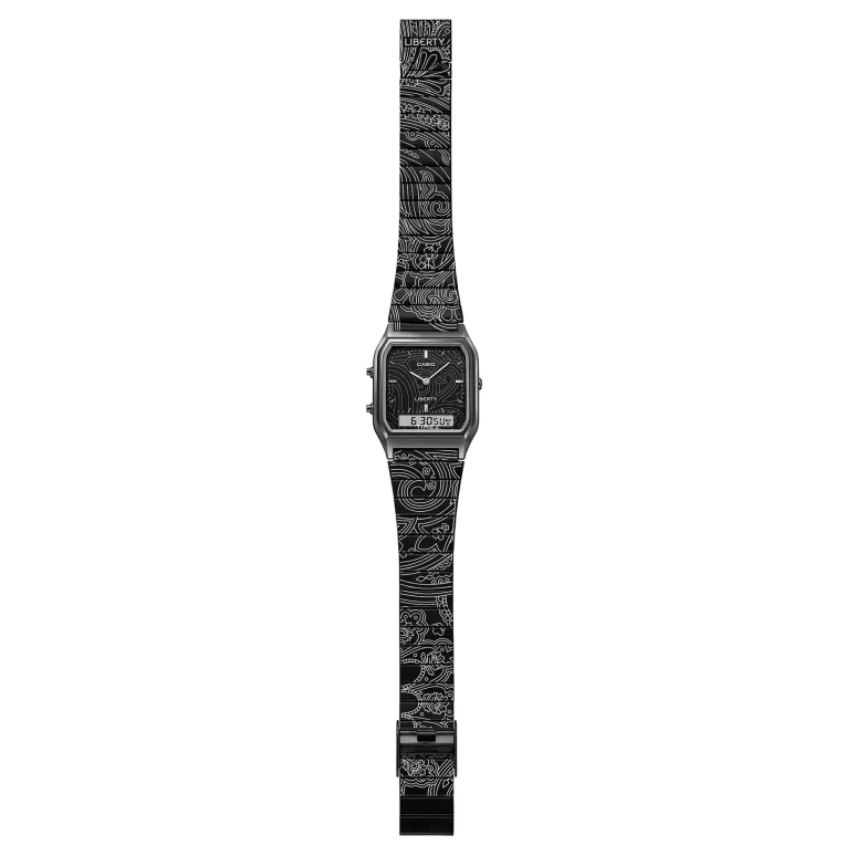 Casio,VINTAGE 38.80x29.80mm,38.80x29.80mm,Resin,Black,Quartz,Chronograph,Month,Date,Day,Plexi,Glass,Square,AQ230EBLT,AQ230EBLT-1A