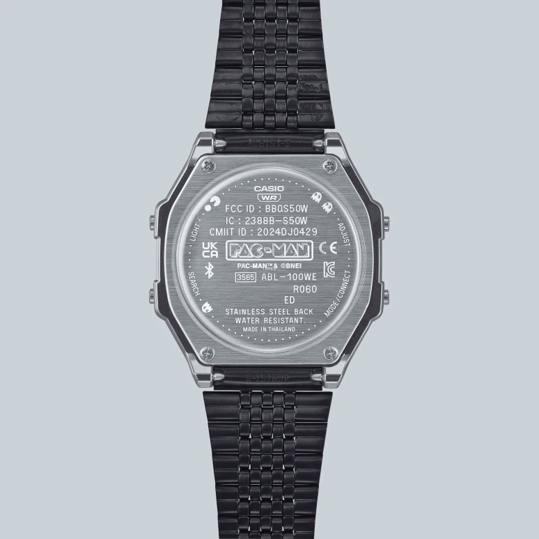 Casio,VINTAGE 41.60x37.90mm,41.60x37.90mm,Resin,Black,Quartz,Countdown,Chronograph,Annual Calendar,Month,Plexi,Square,ABL100WEPC,ABL100WEPC-1B
