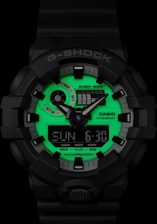 Casio,G-SHOCK 53.40mm,53.40mm,Resin,White,Quartz,Countdown,Chronograph,Month,Date,Hardlex,Round,GA700HD,GA700HD-8A