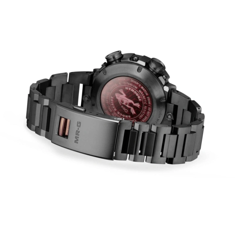 Casio,MR-G 56x49.70mm,56x49.70mm,Titanium,Black,Quartz,Countdown,Chronograph,Month,Date,Sapphire,Glass,Round,MRGBF1000B,MRGBF1000B-1A