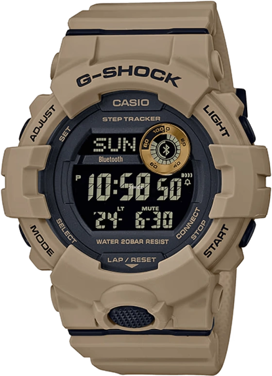 Casio,G-SHOCK 48.60mm,48.60mm,Resin,Black,Quartz,Countdown,Chronograph,Annual Calendar,Month,Hardlex,Round,GBD800UC,GBD800UC-5