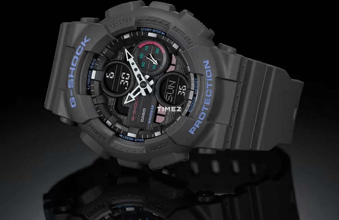 Casio,G-SHOCK 45.90mm,45.90mm,Resin,Black,Quartz,Countdown,Chronograph,Month,Date,Hardlex,Round,GMAS140,GMAS140-8A