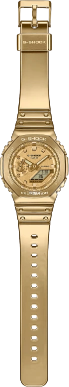 Casio,G-STEEL 44.40mm,44.40mm,Stainless Steel,Resin,Gold,Quartz,Countdown,Chronograph,Month,Date,Hardlex,Octagon,GM2100YMG9A9