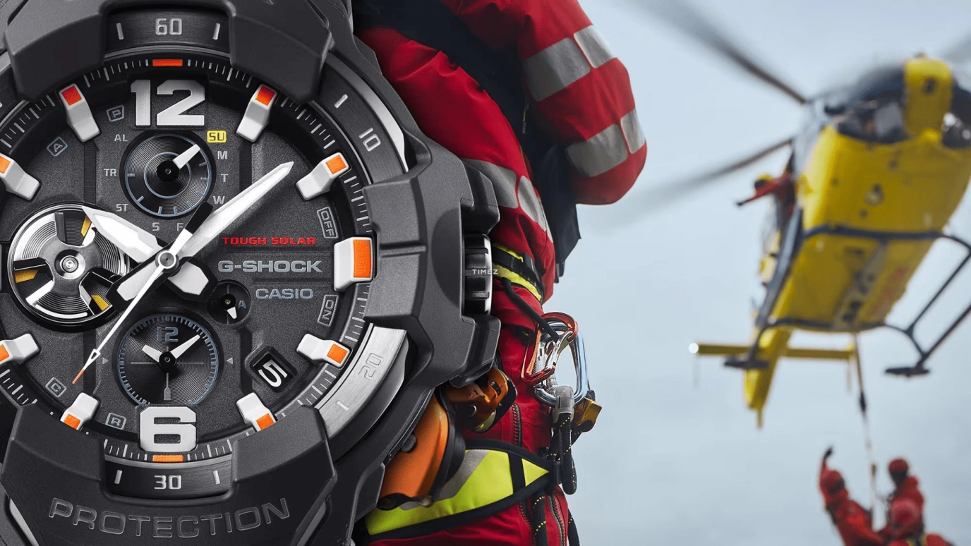 Casio,MASTER OF G - AIR 54.70mm,54.70mm,Bio-sourced,Stainless Steel,Black,Quartz,Countdown,Chronograph,Day,Dule Time,Hardlex,Round,GRB300EC,GRB300EC-1A