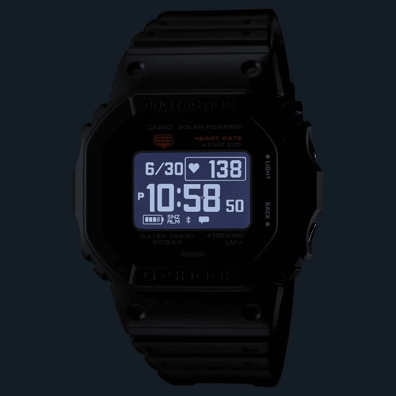 Casio,G-SHOCK 51.10x44.50mm,51.10x44.50mm,Bio-sourced,Black,Quartz,Chronograph,Moonphase,Month,Date,Hardlex,Square,DW,DW-H5600-1