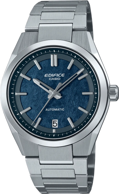 Casio,EDIFICE 43.50x39mm,43.50x39mm,Stainless Steel,Blue,Automatic,Day,Anti-magnetic,EFK100D,EFK100D-2A