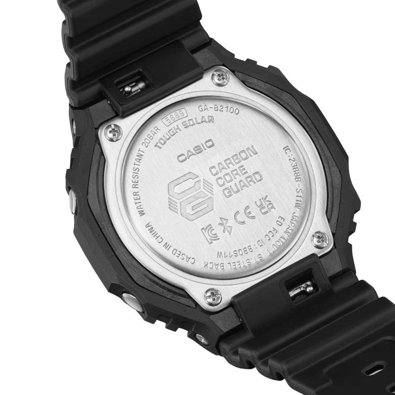 Casio,G-SHOCK 48.50x45.40mm,48.50x45.40mm,Resin,Carbon,Black,Quartz,Countdown,Chronograph,Month,Date,Hardlex,Round,GAB2100BNR1A
