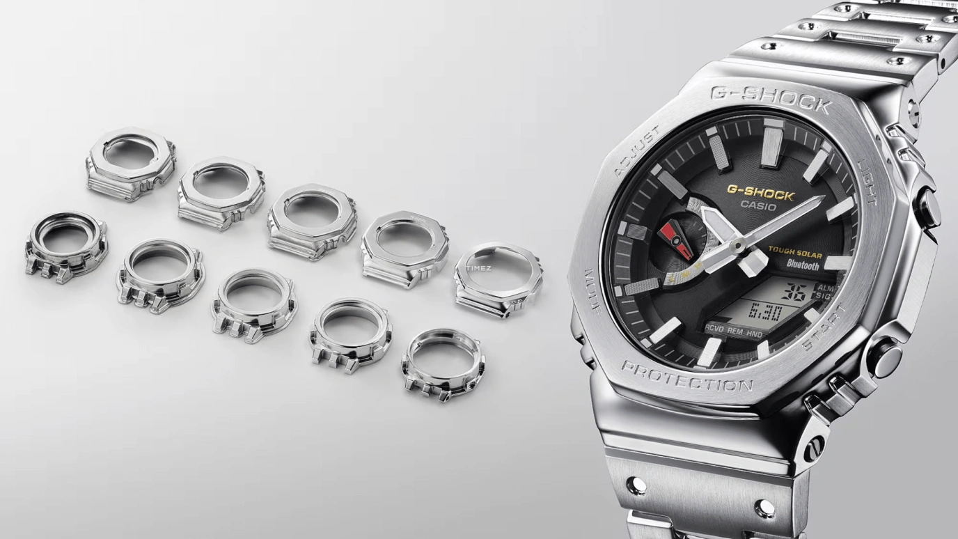 Casio,G-SHOCK 49.80x44.40mm,49.80x44.40mm,Stainless Steel,Black,Quartz,Countdown,Chronograph,Month,Date,Hardlex,Round,GMB2100SD,GMB2100SD-1C