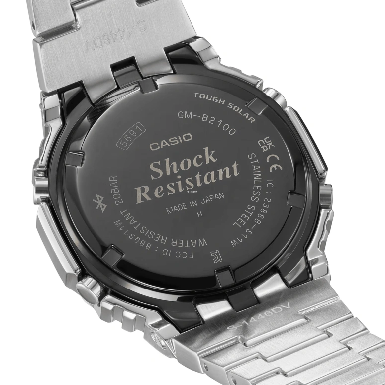 Casio,G-SHOCK 44.40mm,44.40mm,Stainless Steel,Black,Quartz,Countdown,Chronograph,Month,Date,Hardlex,Octagon,GMB2100D,GMB2100D-1A