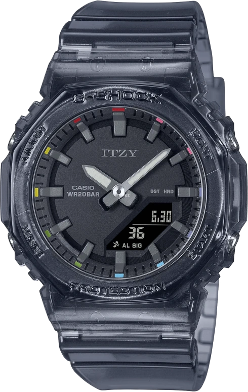 Casio,G-STEEL 46x40.20mm,46x40.20mm,Resin,Black,Quartz,Countdown,Chronograph,Month,Date,Hardlex,Octagon,GMAP2100ZY,GMAP2100ZY-1A