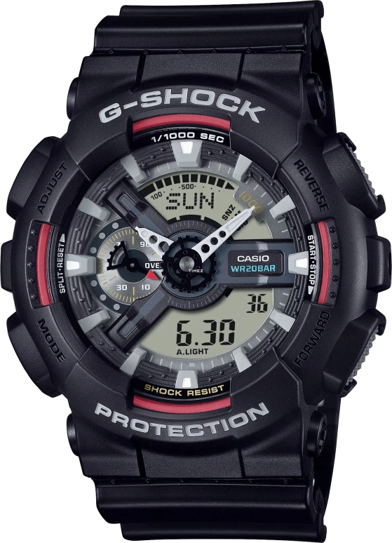 Casio,G-SHOCK 51.20mm,51.20mm,Resin,Bio-sourced,Grey,Quartz,Countdown,Chronograph,Month,Date,Hardlex,Round,GA110RL,GA110RL-1A