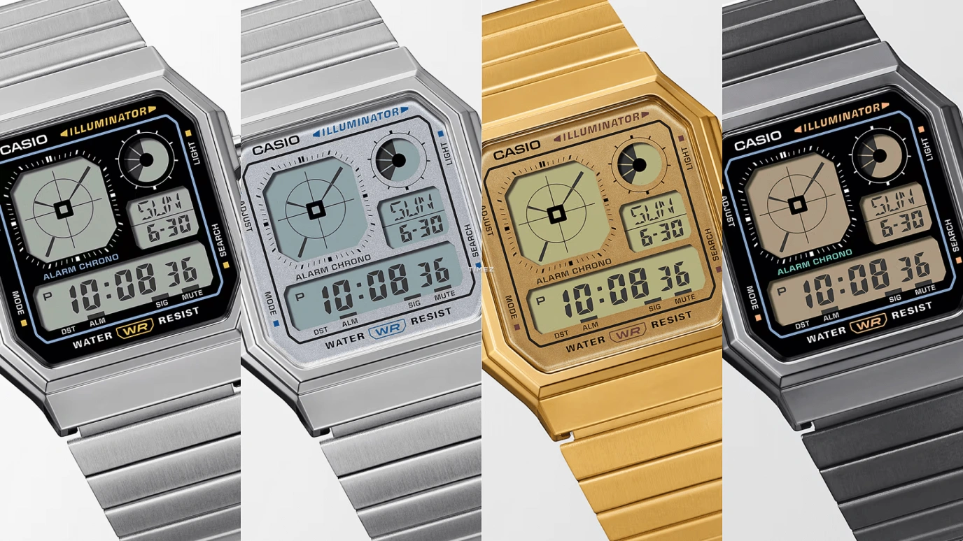 Casio,VINTAGE 40.50x33.90mm,40.50x33.90mm,Resin,Black,khaki,Quartz,Countdown,Chronograph,Month,Date,Plexi,Glass,Square,A130WEGG,A130WEGG-1A