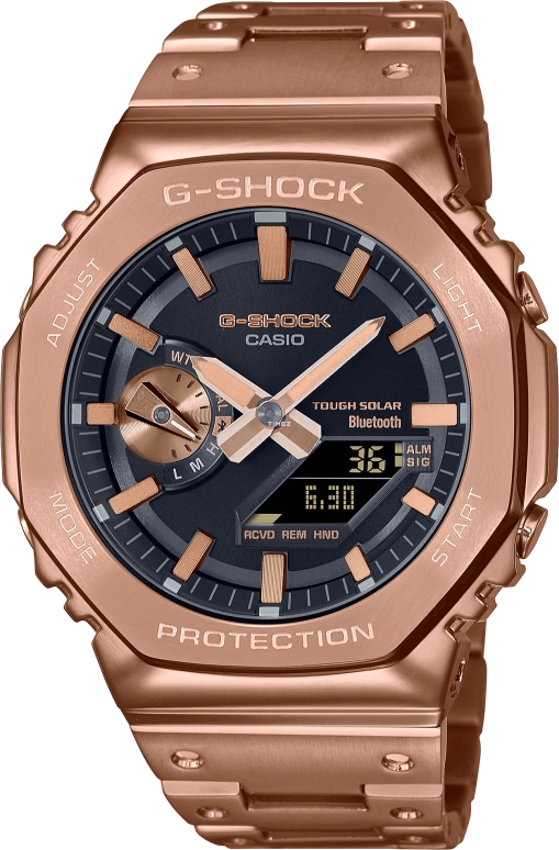Casio,G-SHOCK 49.80x44.40mm,49.80x44.40mm,Stainless Steel,Black,Quartz,Countdown,Chronograph,Month,Date,Hardlex,Octagon,GMB2100GD,GMB2100GD-5A