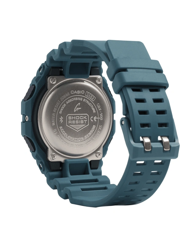 Casio,G-LIDE 50.90x46mm,50.90x46mm,Resin,Stainless Steel,Black,Quartz,Countdown,Chronograph,Month,Date,Hardlex,Square,GBX100,GBX100-2