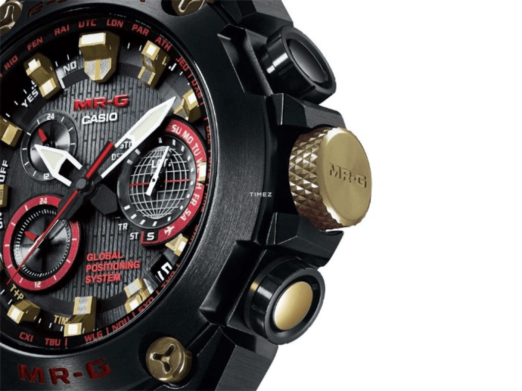 Casio,MR-G 54.70x49.80mm,54.70x49.80mm,Titanium,Black,Quartz,Countdown,Chronograph,Month,Date,Sapphire,Crystal Glass,Round,MRGG1000B,MRGG1000B-1A4