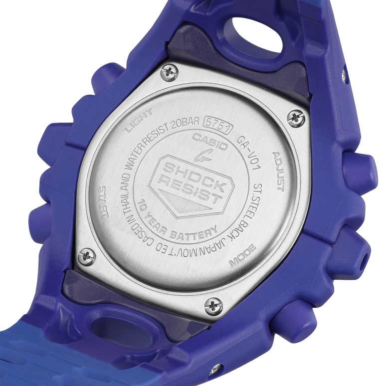 Casio,G-SHOCK 49.10x58.20mm,49.10x58.20mm,Resin,Purple,Quartz,Countdown,Chronograph,Month,Date,Hardlex,Round,GAV01,GAV01-2A