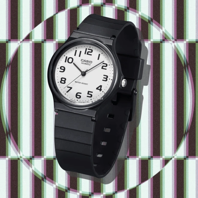 Casio,ANALOGUE 38.80x34.90mm,38.80x34.90mm,Resin,White,Quartz,Plexi,Glass,Round,MQ24,MQ24-7B2