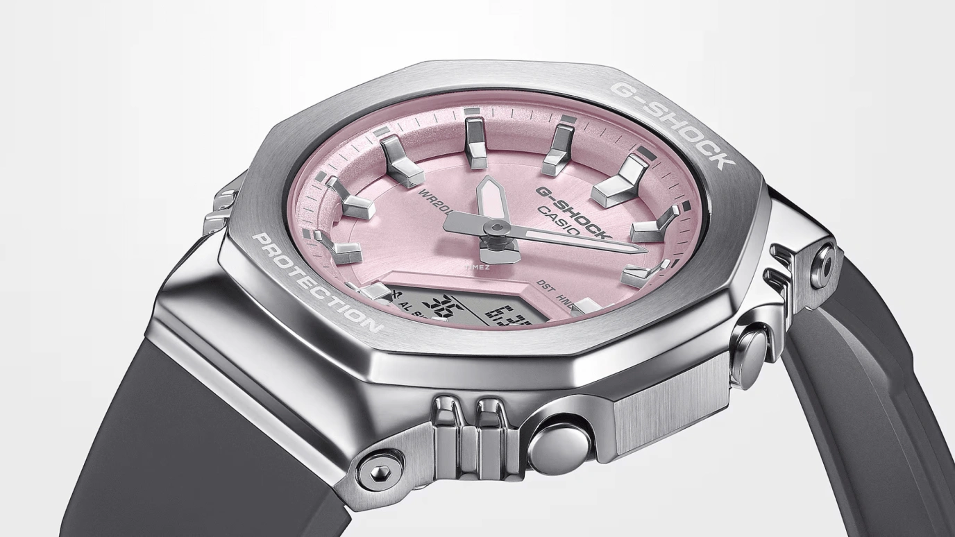 Casio,G-SHOCK 45.90x40.50mm,45.90x40.50mm,Resin,Pink Red,Quartz,Countdown,Chronograph,Month,Date,Hardlex,Octagon,GMS2110,GMS2110-4A